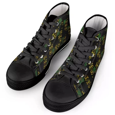 Black High Top EVA Canvas Shoes-