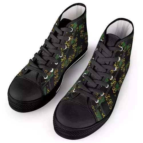Black High Top EVA Canvas Shoes-
