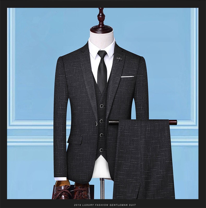 ビジネススーツ フォーマル カジュアル 父の日 スーツ メンズ スリーピーススーツ 3ピース 3点セット 成人式 就活