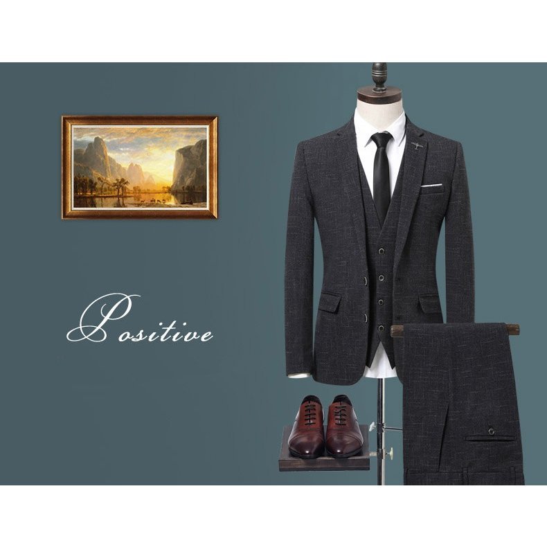 ビジネススーツ フォーマル カジュアル 父の日 スーツ メンズ スリーピーススーツ 3ピース 3点セット 成人式 就活