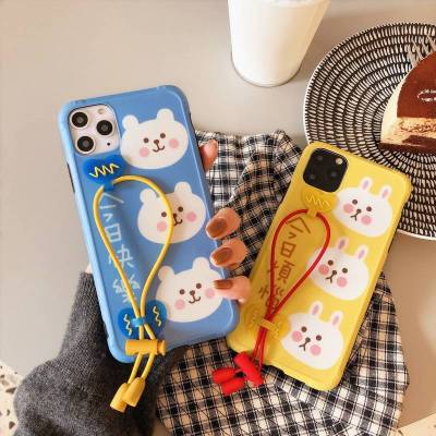 韓國卡通熊腕帶iPhone全系列全包手機殼