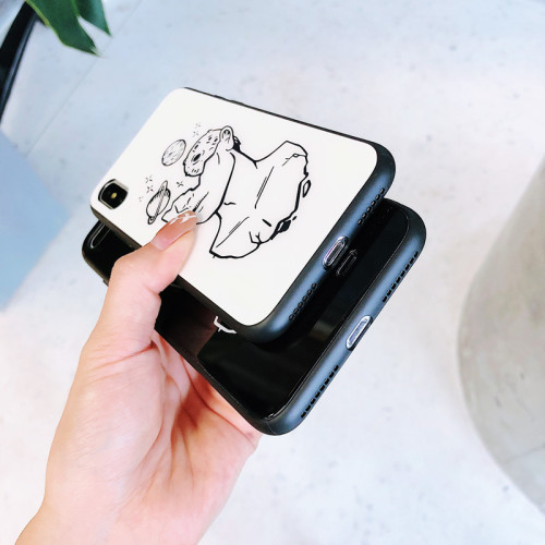 北歐冷淡風黑白線條iPhone手機殼