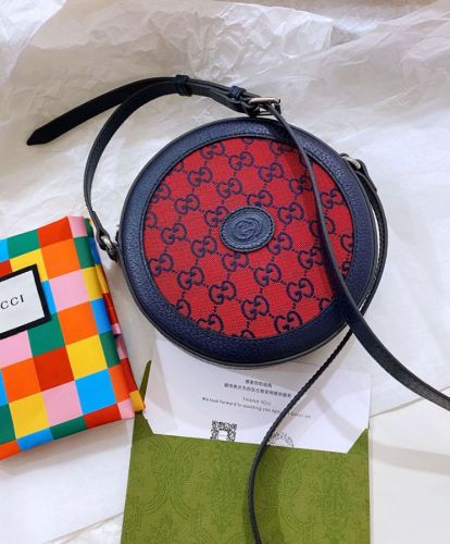Gucci GG Multicolour Shoulder Bag 658825 Red