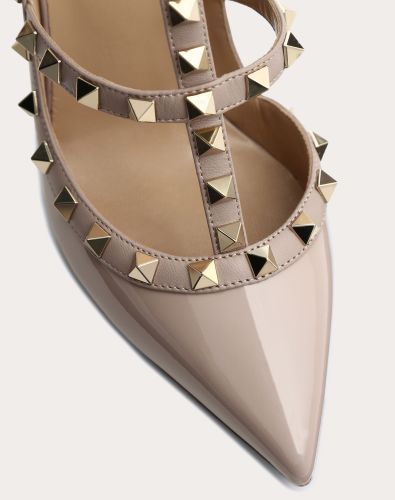 VALENTINO ROCKSTUD ANKLE STRAP PUMP WITH TONAL STUDS