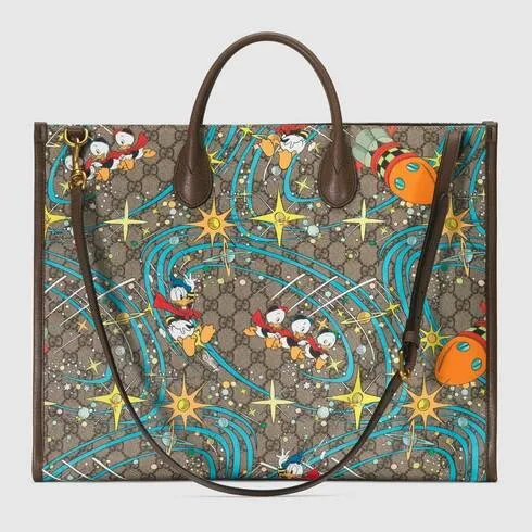 Disney x Gucci Donald Duck print tote bag