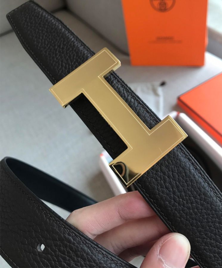 Hermes Women's Quizz belt buckle & Reversible leather strap