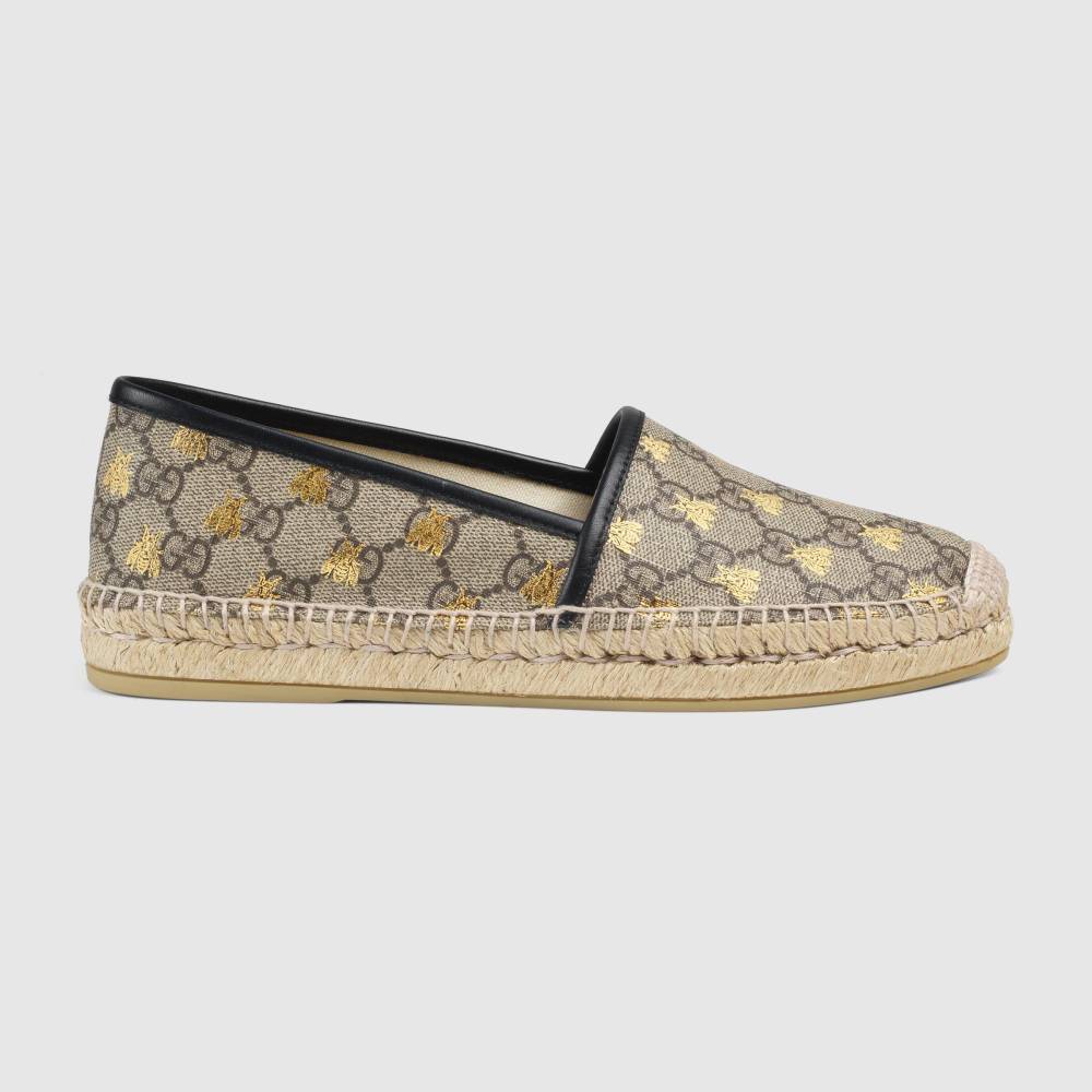 GUCCI GG Supreme bees espadrille