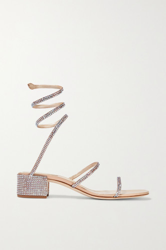 RENÉ CAOVILLA - Cleo crystal-embellished satin sandals