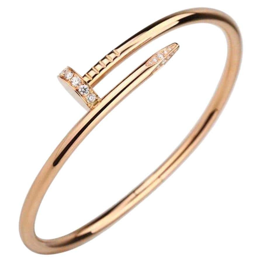 Cartier JUSTE UN CLOU Diamond Bracelet Rose Gold