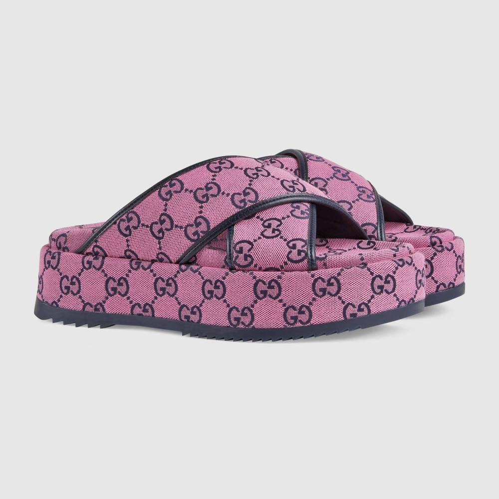 GUCCI GG Multicolor platform sandal