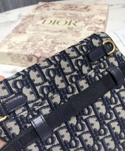 Dior Oblique Saddle Belt Bag Dark Blue