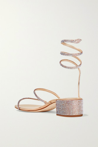 RENÉ CAOVILLA - Cleo crystal-embellished satin sandals