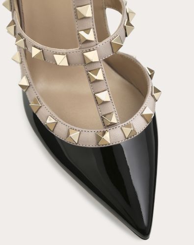 VALENTINO ROCKSTUD ANKLE STRAP PUMP WITH TONAL STUDS