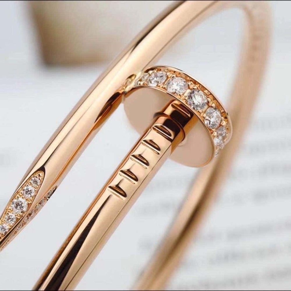 Cartier JUSTE UN CLOU Diamond Bracelet Rose Gold