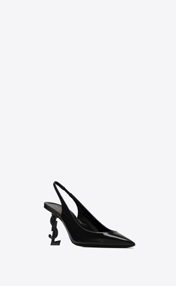 YSL OPYUM SLINGBACK PUMPS IN PATENT