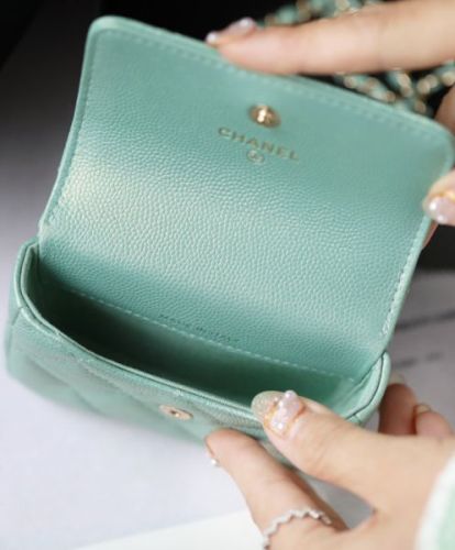 Chanel Flap Coin Purse With Chain AP2119 Blue
