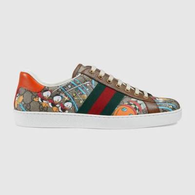 Disney x Gucci Ace series Donald Duck print men's sneakers