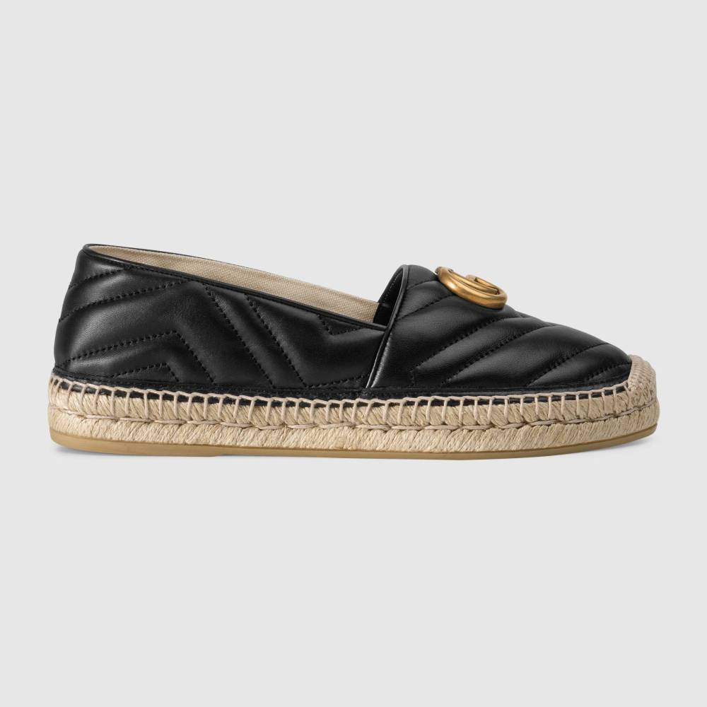 GUCCI Leather espadrille with Double G