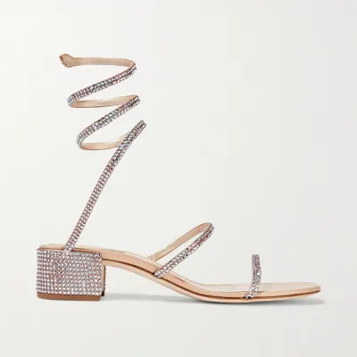 RENÉ CAOVILLA - Cleo crystal-embellished satin sandals