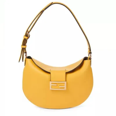 FENDI- Croissant Small leather shoulder bag