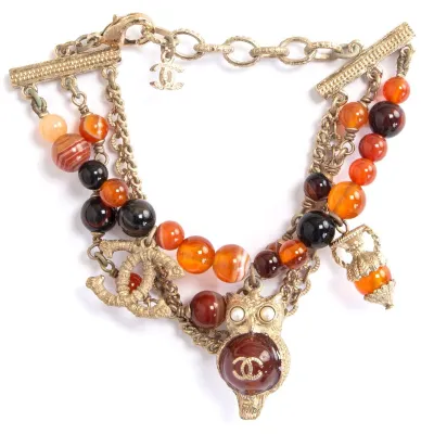 Chanel 18C Cruise Paris Greece Bracelet With CC Logo
