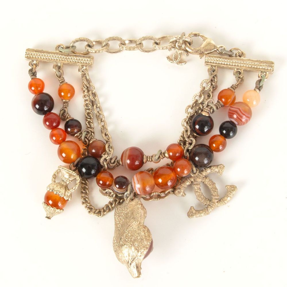 Chanel 18C Cruise Paris Greece Bracelet With CC Logo