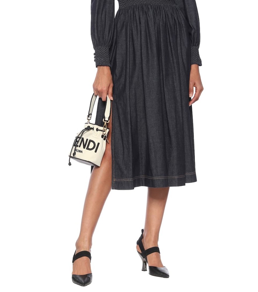 FENDI - Mon Trésor Mini leather bucket bag