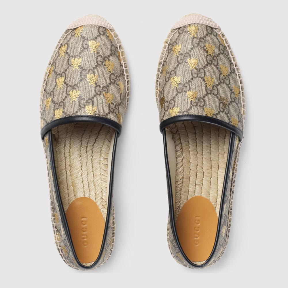 GUCCI GG Supreme bees espadrille