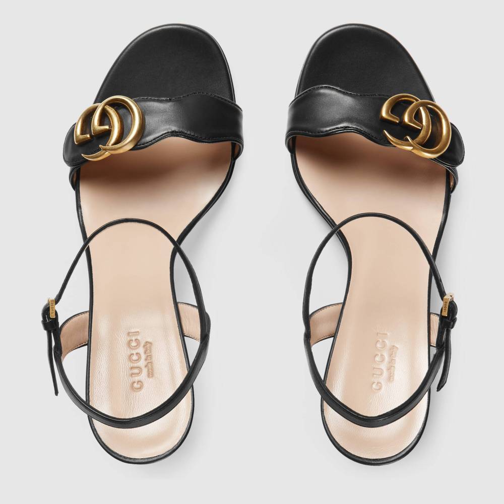 Gucci Leather mid-heel sandal