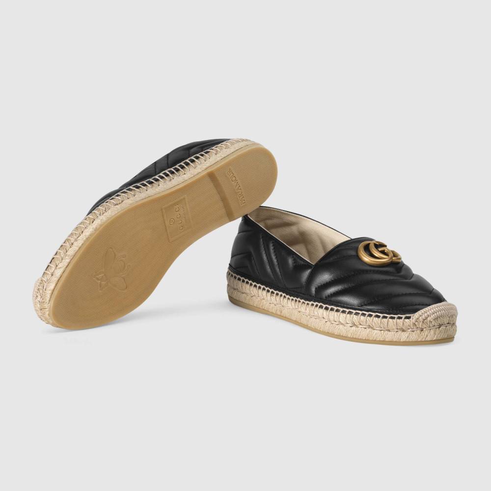 GUCCI Leather espadrille with Double G