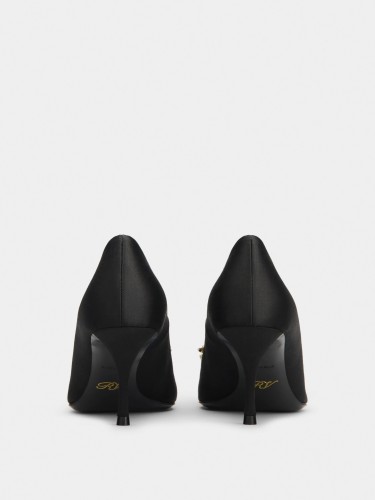 ROGER VIVIER - Flower Strass Buckle Pumps in Satin