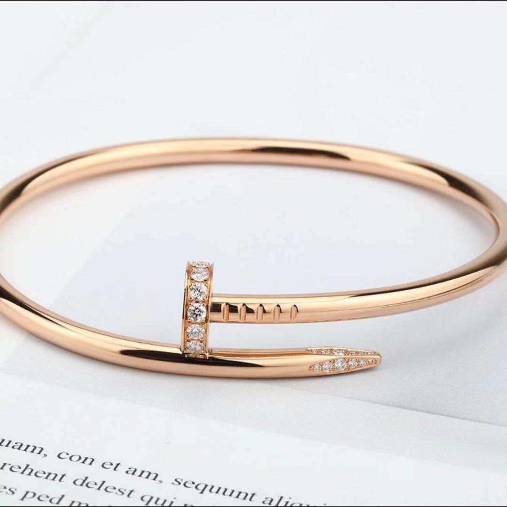 Cartier JUSTE UN CLOU Diamond Bracelet Rose Gold