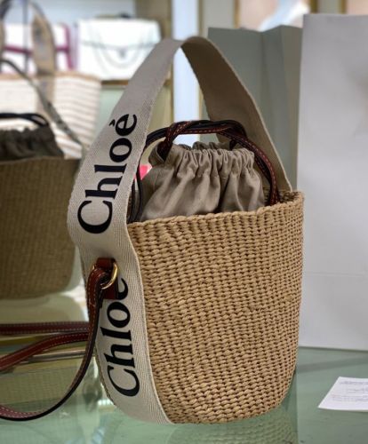 Chloe Small Woody Basket Cream