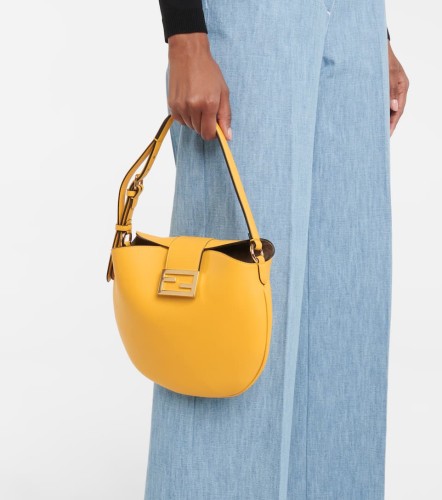 FENDI- Croissant Small leather shoulder bag