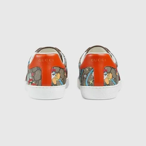 Disney x Gucci Ace series Donald Duck print men's sneakers