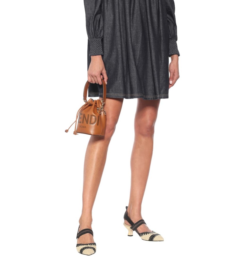 FENDI - Mon Trésor Mini leather bucket bag