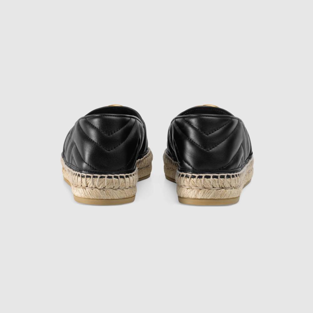 GUCCI Leather espadrille with Double G