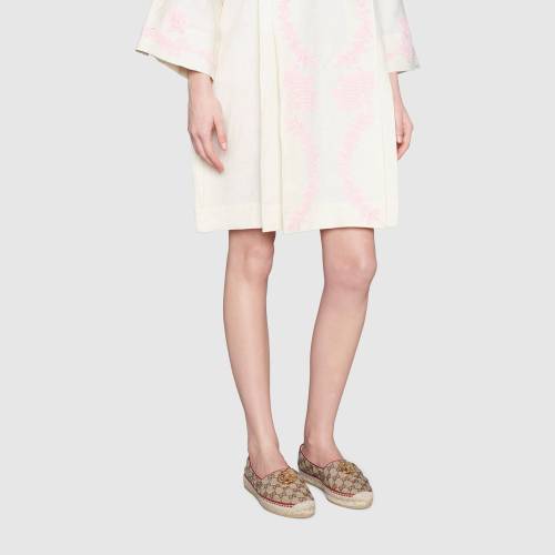 GUCCI Women's GG matelassé canvas espadrille