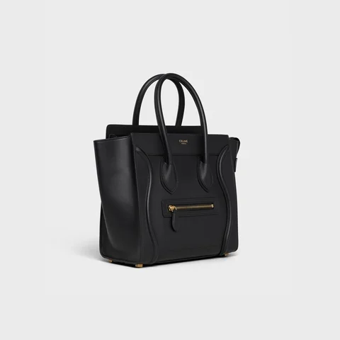 CELINE MICRO LUGGAGE HANDBAG IN SMOOTH CALFSKIN BLACK
