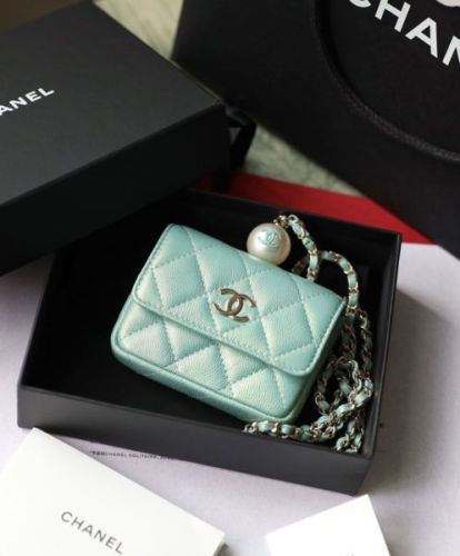 Chanel Flap Coin Purse With Chain AP2119 Blue