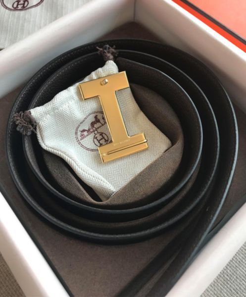 Hermes Women's Quizz belt buckle & Reversible leather strap