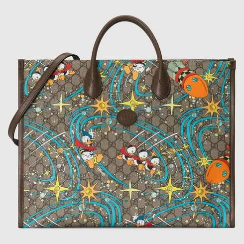 Disney x Gucci Donald Duck print tote bag