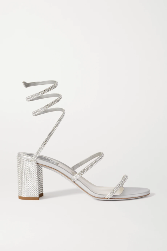 RENÉ CAOVILLA - Cleo crystal-embellished satin sandals