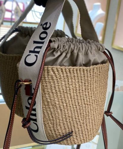 Chloe Small Woody Basket Cream