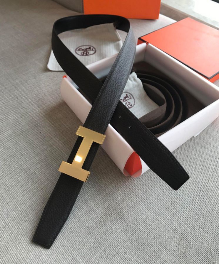 Hermes Women's Quizz belt buckle & Reversible leather strap