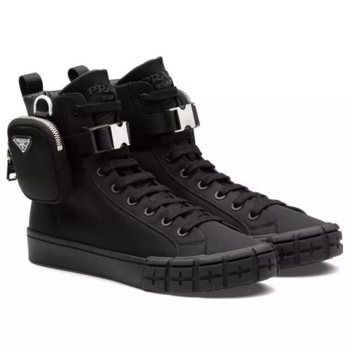 Prada Unisex Wheel Re-Nylon high-top sneakers