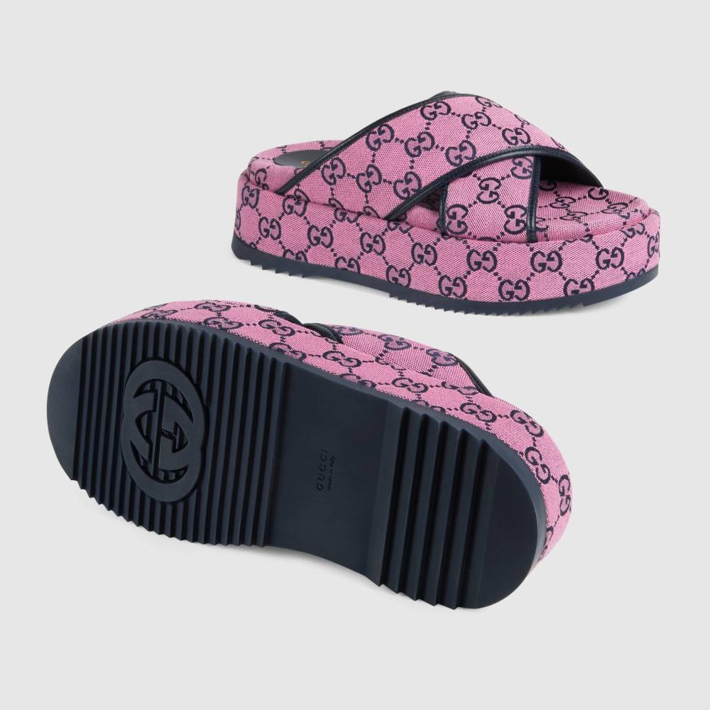 GUCCI GG Multicolor platform sandal