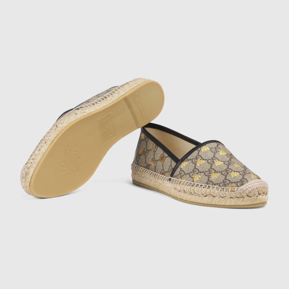 GUCCI GG Supreme bees espadrille