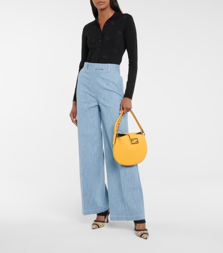 FENDI- Croissant Small leather shoulder bag
