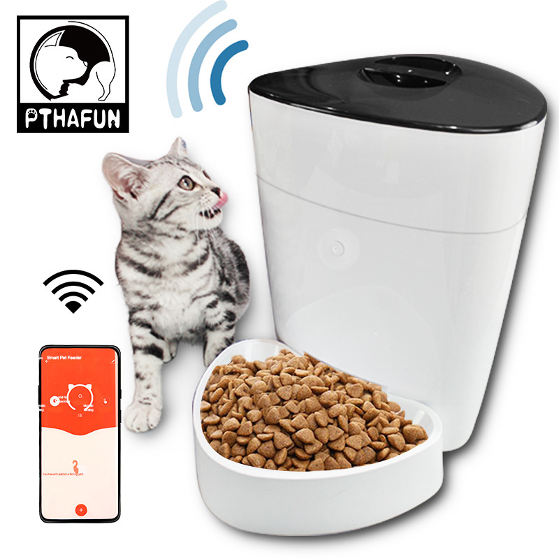 4L Pet Automatic Feeder Wifi Remote Control Button Version Smart Dog Cat Dry Food Dispenser Bowl USB Battery timer Pets Feeder
